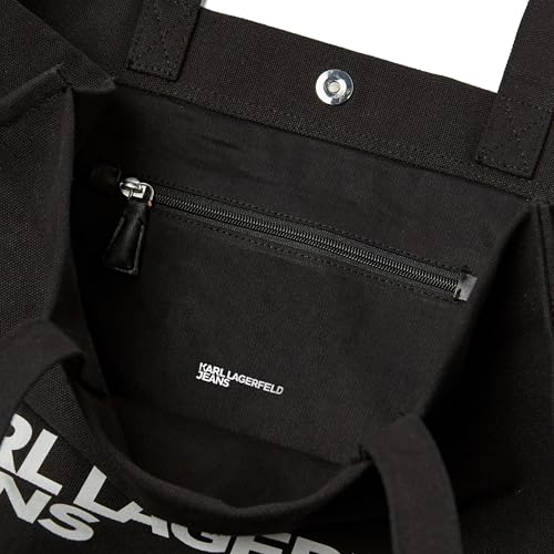 KARL LAGERFELD JEANS Women's East-West Logo Shopper Tote, Black, One size by KARL LAGERFELD JEANS - Used condition - Image 4