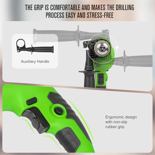 Image of GALAX PRO 7Amp 850W 2-in-1 Hammer Drill, 0-3000 RPM, 13 mm Metal Chuck | 360 Adjustable Auxiliary Handle, Comes with 13 Accessories, Suitable for Concrete, Metal, and Wood