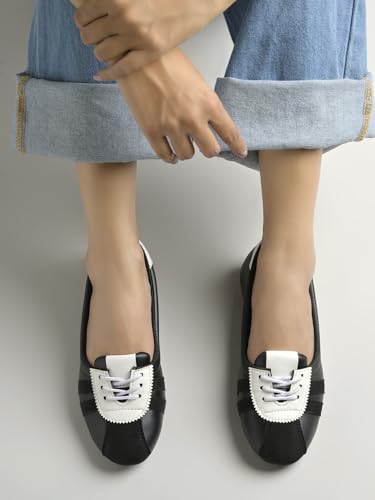 Image of Shoetopia Classic Lace-Up Ballet Flats for Women Fashion Sandals for Casual, Party & Daily Footwear