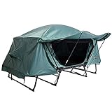 ▪ Faltbares Zelt mit integriertem Kinderbett für Komfort und nahezu sofortige Abdeckung