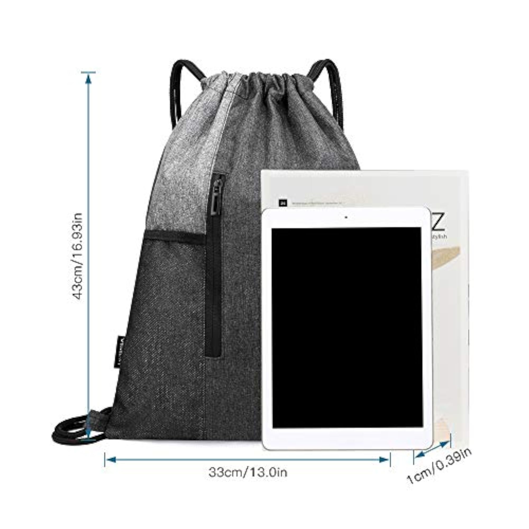 Water-resistant Drawstring Bag with Earphones