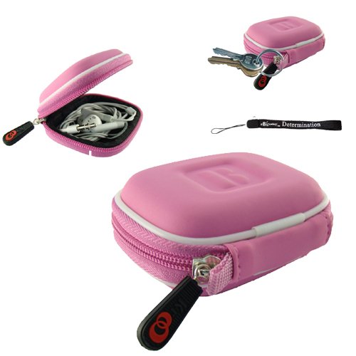 Travel Keychain Case For Sandisk Sansa Clip 2 Gb Mp3 Player "Earphones Set Fits Too!!!" + Includes A 4-Inch Ebigvalue Determination Hand Strap As A Gift!! #TOP17