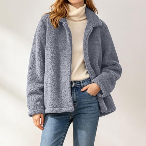 Sherpa Fleece Jacket Women Oversized Faux Shearling Winter Jacket - image 3
