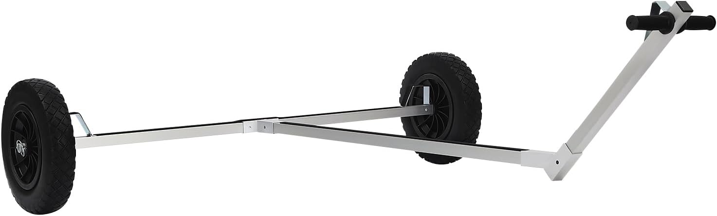 Sailboat Trailer, 88.18lbs Weight Capacity, Trolley for Small Boat, Aluminum Trailer Mover with Wheels&Lock Pins, Boat Trailer Dolly for Fishing Boats, Kayaks, Canoes Less Than 4.27 * 4.56ft