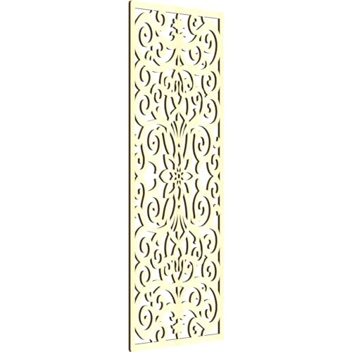 Image of Buel Decorative Pierced Fretwork Wood Wall Panels, 17 3 /8 inchW x 44 3 /8 inchH x 1 /4 inchT, Alder