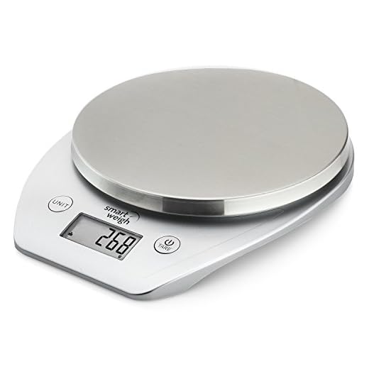 Smart Weigh 11lb/5kg Multifunction Kitchen and Food Scale, Stainless Steel Platform, Large LCD Screen (Silver)