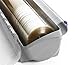 Tablecraft Film Wrapper Film Dispenser, Kenkut Single Roll of Plastic Food Cling Wrap and Aluminum Foil Holder, Slide Cutter, Heavy Duty Foodservice Restaurant Kitchen,White