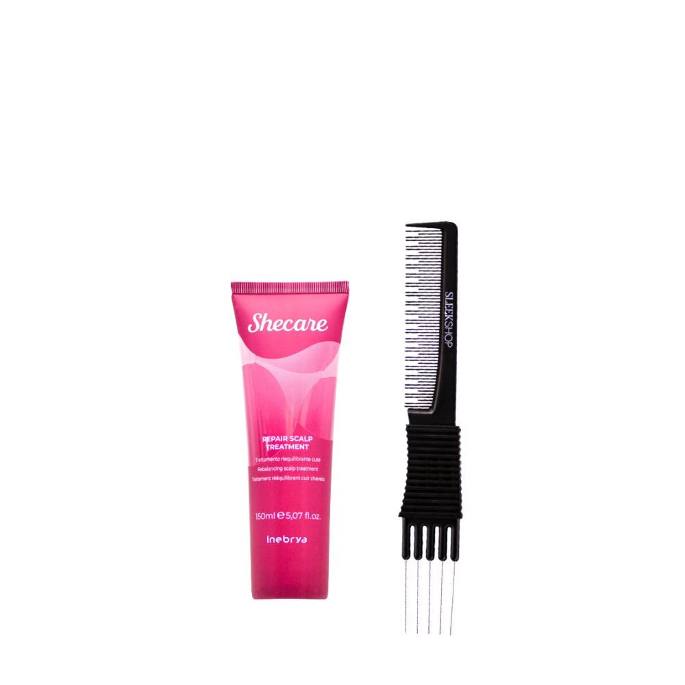 Inebrya Shecare Repair Scalp Treatment (5.07 oz) with Teasing Comb Pack of 1