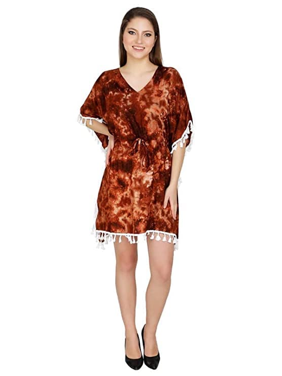 cigain Ladies Short Rayon Kaftans Kimono Maxi Style Dresses Women in Regular to Plus Size Cover up (S-XL)-picture-21
