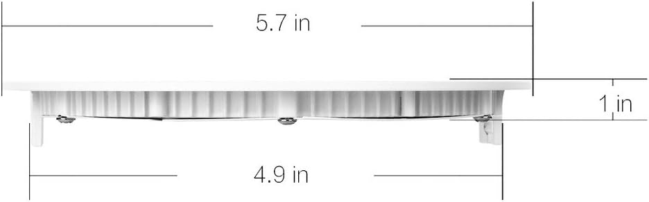 B-right 9W 5-inch Dimmable Round LED Panel Light 720lm Ultra-Thin 5000K Cool White LED Recessed Ceiling Lights for Home Office Commercial Lighting