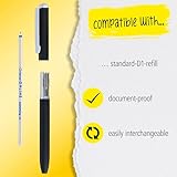 Online mini twist ballpoint pen Turquoise with metal clip standard pen refill small pens for the purse 8 cm length, fits into wallets & small bags biro with blue writing color - Image 6