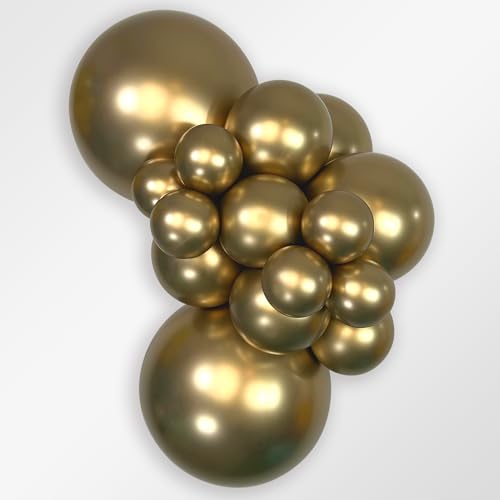 Ballons ronds Reflex dorés pour réussir votre arche de fête Sempertex