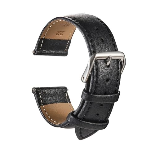 Evita alergias con la correa de reloj de cuero genuino EDVTK35 transpirable de 22 mm 2