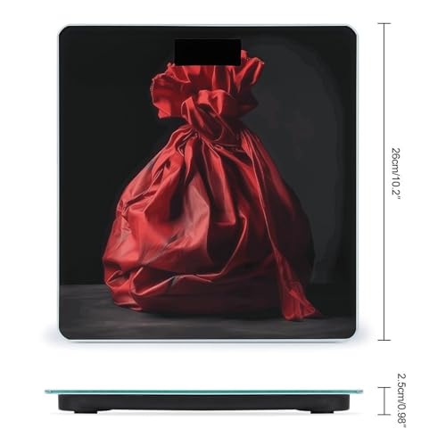Balanza digital para baño con vidrio templado roja miniatura 2