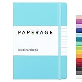 PAPERAGE Lined Journal Notebook, (Sky Blue), 160 Pages, Medium 5.7 inches x 8 inches - 100 GSM Thick Paper, Hardcover
