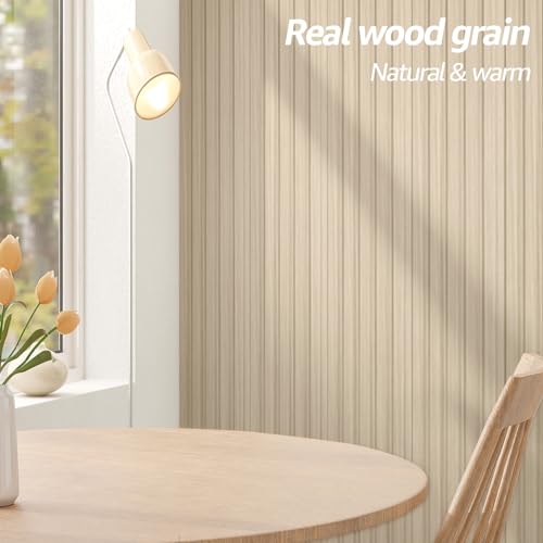 Image of Art3d 108 x 6 Inch WPC Wood Slat Wall Panels, 3D Wall Accents, 8-Pack, Oak