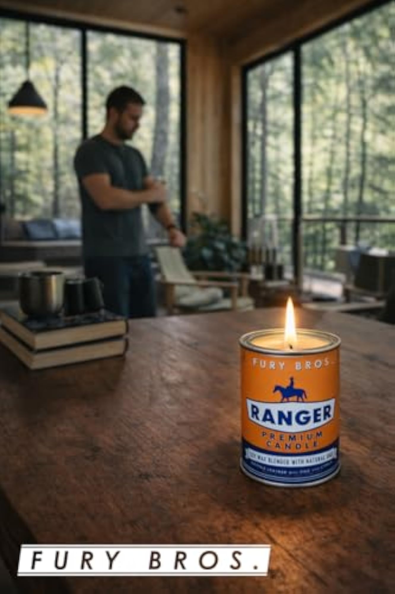 Ranger Scented Candle for Men, Premium Soy Wax Candle