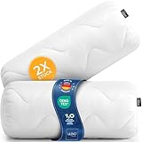 LILENO HOME Nackenrolle 15x40 (2er Set) – 95 °C waschbar, Oeko-Tex, Made in...