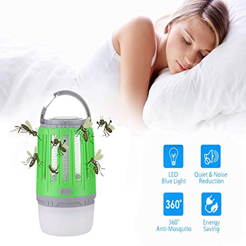 Preisvergleich Produktbild upstartech UV Insektenvernichter,2in1Elektrisch UV Lampe Moskito Killer,Mückenkiller LED Campinglampe Zeltlampe, USB Wiederaufladbar Transportable Strahlungsfrei Stumm Retractable Hook -IPX6