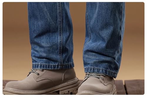 Men Spring Wide Leg Pants Straight Cut Loose Fit Streetwear Jeans3