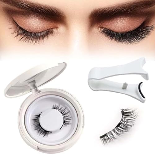 Enjuvie Magnetic Eyelashes, Cils Magnetique Naturel, Faux Cils Magnetique Naturel, Aucune Colle Requise, Durables Et Réutilisables, Faciles à Porter Et Longue Durée (C)