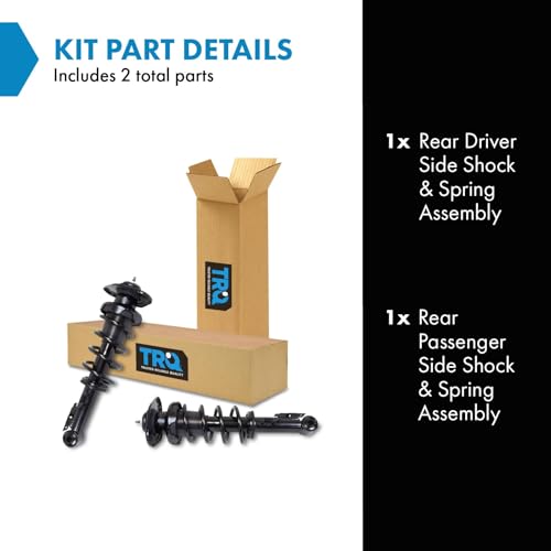 Image of TRQ Rear Shock & Spring Strut Assembly Set Driver & Passenger Side Compatible with 2007-2015 Mini Cooper