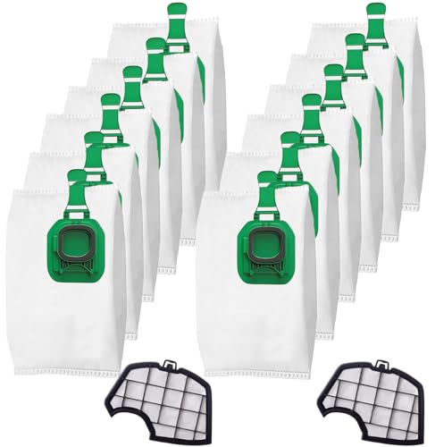 12 Sacchetti Per Folletto Vk140 Vk150 Con 2 Filtri