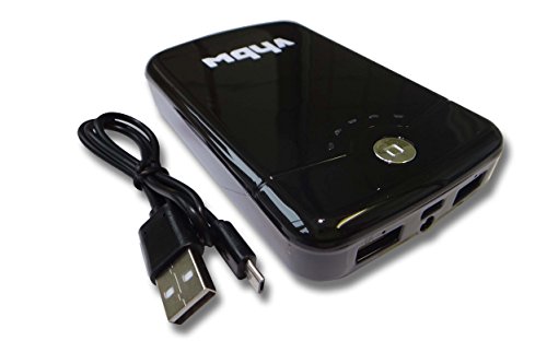 Powerbank mobiles Ladegerät Ladekabel Micro USB Akku 8800mAh schwarz passend für Samsung Wave, Emporio Armani, Lindy, Beat, Blue Earth