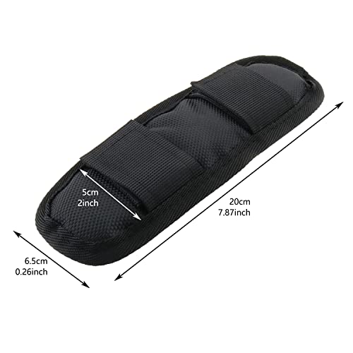 Image of Shoulder Strap Pad Black Removable Luggage Bags Shoulder Strap Pads Fastener Cushions for Bag Backpack Satchel (Pack of 2)