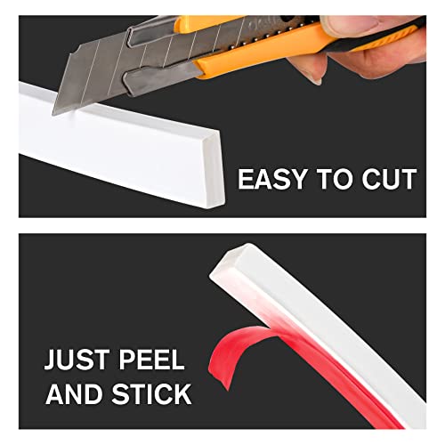 Window Grille Inserts Grid Kit - Mustry 15 Ft X 4/5 Inch(W) X 1/3 Inch(T), Self Adhesive Trim Diy Simulated Colonial Non-Surround Grid Style Window Mullion Muntin, White (Thick Version) #TOP3