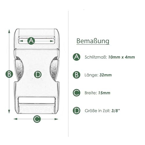 Chiusura a scatto in metallo Alumaxx, set da 2