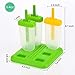 IKICH Popsicle Molds BPA Free 6 PC Easy Release Ice Pop Makers Reusable with Silicone Funnel and Cleaning Brush,Dishwasher Safe