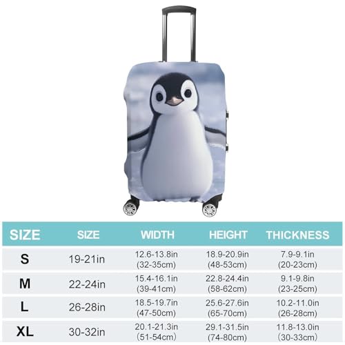 Cute Penguins Unisex Luggage Cover Washable Travel Suitcase Case Elastic Baggage Protective Covers XL2