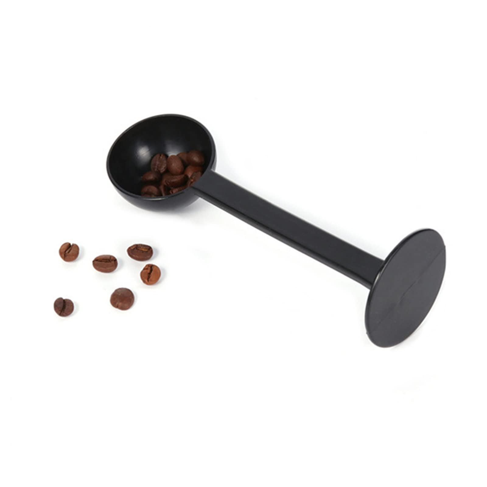 Cucharones de Cocina Cuchara para apisonar café en Polvo Cuchara medidora de plástico para Granos de café para máquina de Espresso Utensilios para café Accesorios de Cocina (Negro)