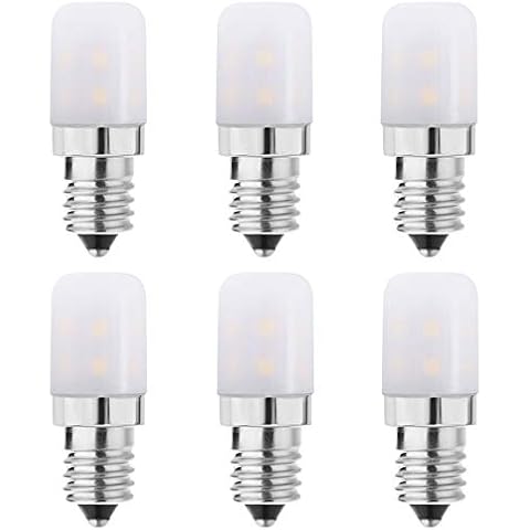 E14 LED Bulb 2700K, Sewing Machine Bulb, Salt Lamp Light Bulbs LED, 15W 25W Filament Halogen Replacement Bulbs, SES Small Screw Base Non-Dimmable Warm White, 2W 6-Count Cover