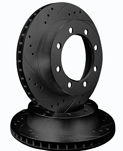 ATL Autosports Performance Brake Rotors FRONT PAIR Fits 2004 Chevy Silverado 1500 [ 8 Lug - W/ 4.63" REAR Disc Hub Hole ] ATL55056-42DSBZ