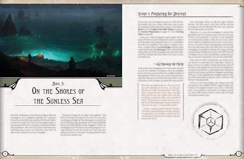 Asmodee Arkham Horror The Roleplaying Game Terra Antarctica Adventure Book, Immersive RPG for Kids & Adults, Ages 14+, 2-6 Players, 1+ Hour Playtime - Image 4