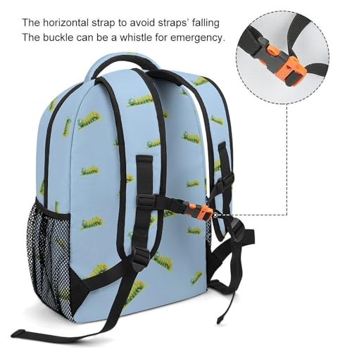 Cute Caterpillar Funny Backpack Casual Daypack Lightweight Shoulders Bag for Men Women Cute Print3