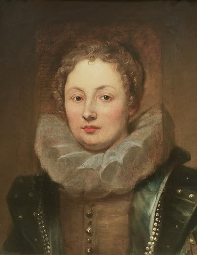 Peinture murale portrait d'une femme d'après Van Dyck impression sur toile premium