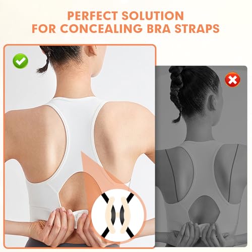 Bra Strap Clips, 12pcs Adjustable Bra Clips to Make Racerback, Anti-Slip Bra Strap Holders to Hide Straps for Women (4 Styles/12Pcs) - Convertible Conceal Bra Clips for All Outfits4