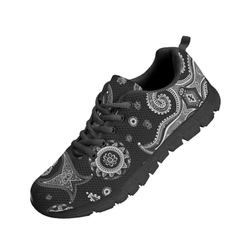 Funnydude Paisley Print Men's Tennis Shoes Casual Walking Shoes Fashion Y2k Sneakers