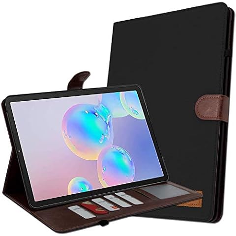 Galaxy Tab S6 10.5 T860 Case, Premium PU Portfolio Canvas, Lightweight Slim Protection Case Cover for Samsung Galaxy Tab S6 10.5 SM-T860 (Black) Cover
