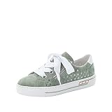 Rieker Damen Low-Top Sneaker L8845, Frauen Halbschuhe,Plateausohle,weiblich,Ladies,Women's,Woman,schnürschuhe,schnürer,Lady,grün (52),40 EU / 6.5 EU