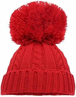 Mini Mart Online Limited Baby Knitted Cable Single Pom Pom Bobble Boy Girl Cap Hat Bonnet Nb-6 Months