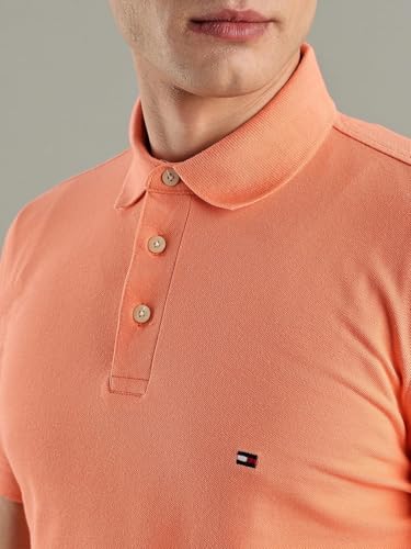 Image of Solid Slim-Fit Cotton Polo T-Shirt