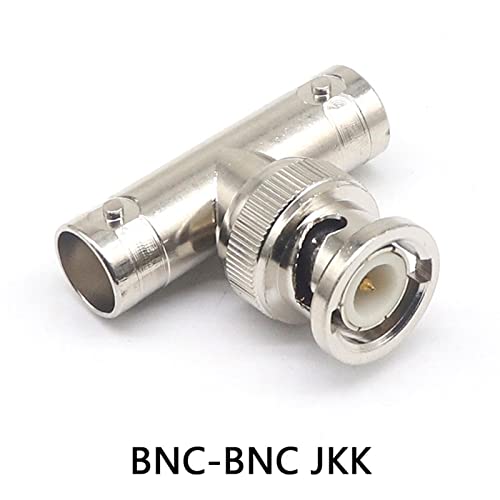 Conector RF BNC de tres vías triple tipo T macho hembra de 50 Ohm 3