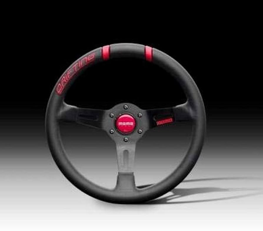 Momo VDRIFT33NROS Steering Wheel Drifting Black-Red 33 1P