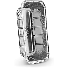 [20 Pack - 5lb Loaf Size Disposable Aluminum Foil Meal Prep Cookware Loaf Pans 12.5"x6.5"x2.5", Oven, Toaster, Grill, Cooking, Roasting, Broiling, Baking, Event, Take Out, Restaurant