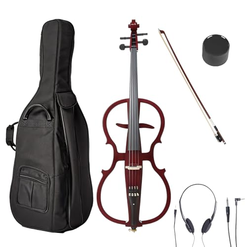 Verahaus Electric Cello 4/4 Full Size Ebony Fittings with Lightweight Cello Bag, Headphones, Bow...