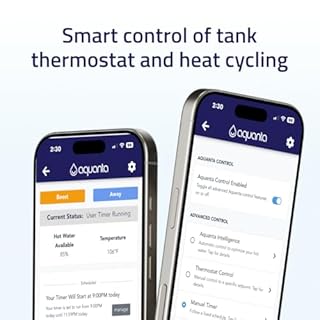 Aquanta Digital Water Heater Timer. WiFi Smart Water Heater Controller. Reduce Electricity Waste. Installs in Minutes, No Plumbing Required. for Electric Water Heater, Leak Sensor Included